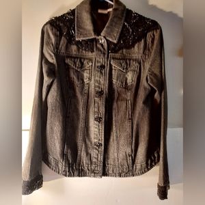 Chicos Demin Black Womens Jacket